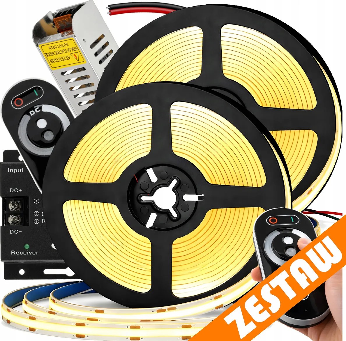Sada LED neonových COB pásků 12V 10m 120W - zdroj + ovladač