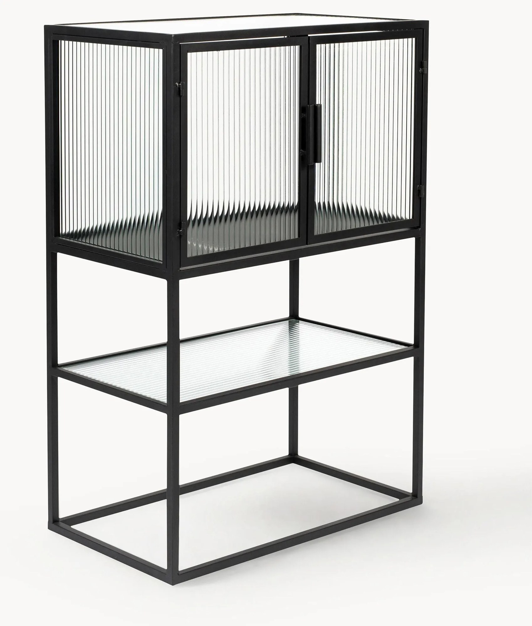 Vysoká skrinka's drážkovaným sklom Boli