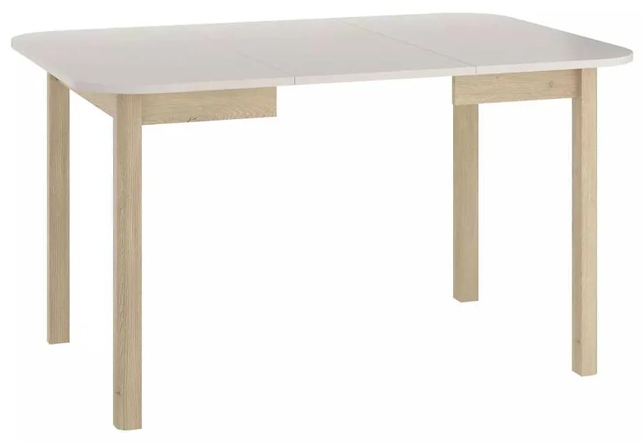 Jedálenský stôl Dante II, krémová / dub cremona