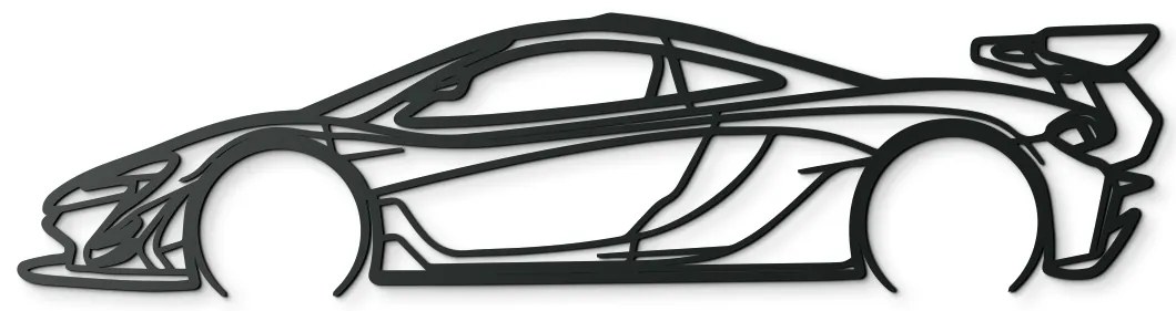 drevko Drevený obraz McLaren P1 GTR Rozmer obrazu: 21,5 x 86 cm, Farba dekorácie: Čierna