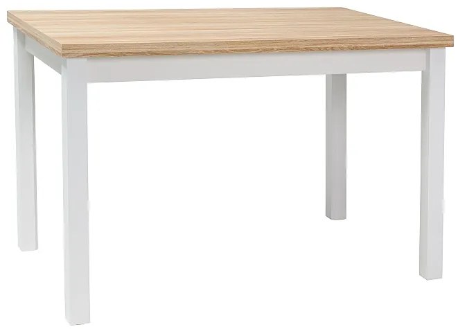 AKCIA Biely jedálenský stôl s doskou v dekore dub ADAM 100x60 II. akosť