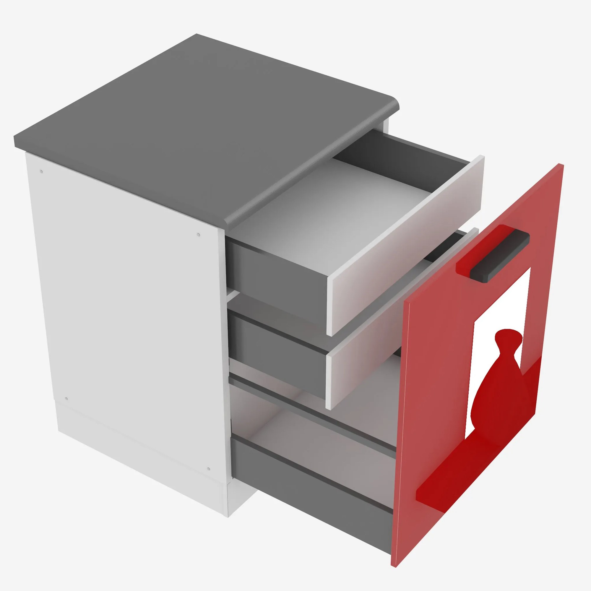 Kuchynská skrinka spodná 60 cm šuflíky vnútorné INF SDSZW60/0/WT/R/B/B1/PP