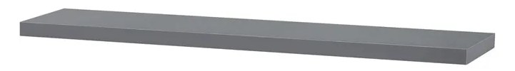 BONTEC Polička, mdf, čierna, P-002 BK Farba: Šedá BONTEC Polička, mdf, čierna, P-002 BK Farba: Šedá