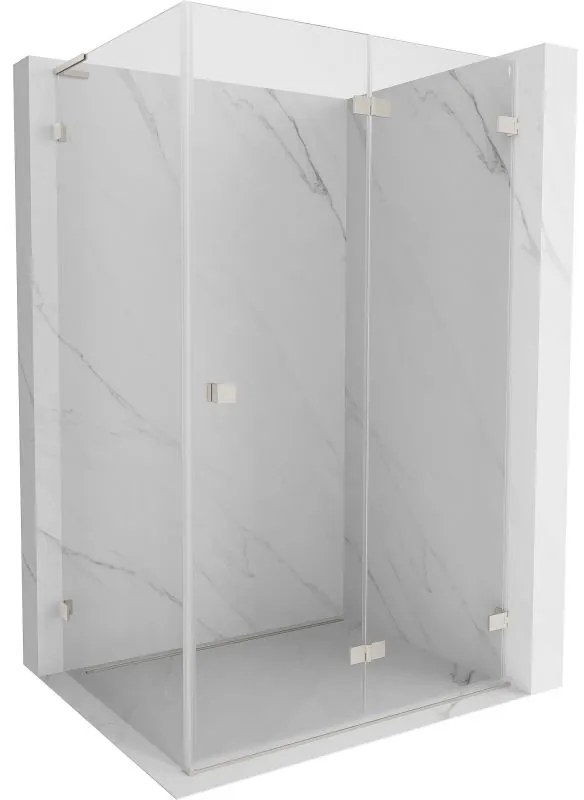 Mexen Lunar-F L, pravý sklápací sprchový kút 95 x 70 cm, 8mm číre sklo, oceľový profil, 836L-095-070-97-00-P