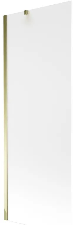 Mexen Next, vaňová zástena 1-krídlová 70 x 150 cm, fixné krídlo, 6 mm námraza sklo, zlatý profil, 895-070-000-00-30-50