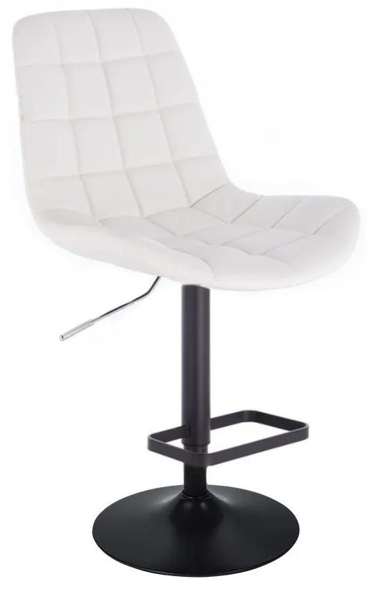 LuxuryForm DESIGN Barová stolička PARIS na čiernom tanieri - biela
