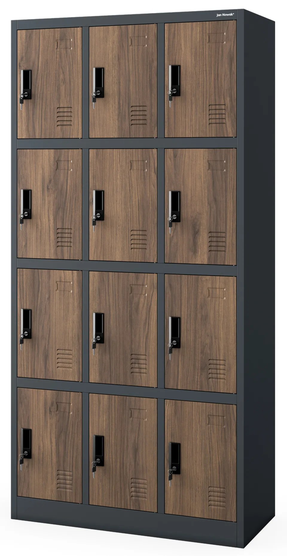 Šatňová skriňa MARCIN, 900 x 1850 x 400 mm, Eco Design: antracit/orech