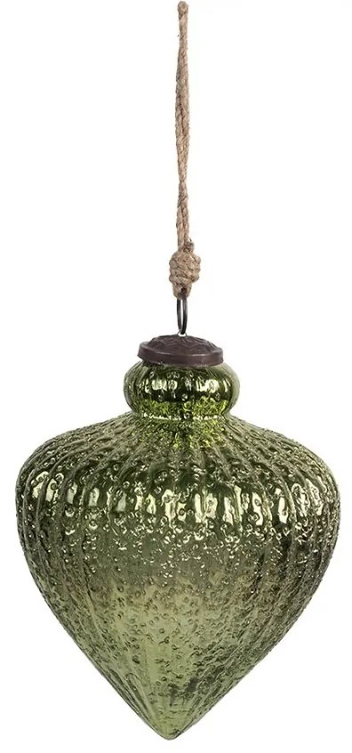 Zelená sklenená vianočná ozdoba XL - Ø 16*20 cm Zelená sklenená vianočná ozdoba XL - Ø 16*20 cm
