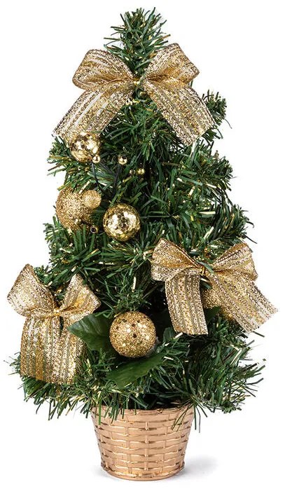 Vianočný stromček zdobený 30 cm, zlatá