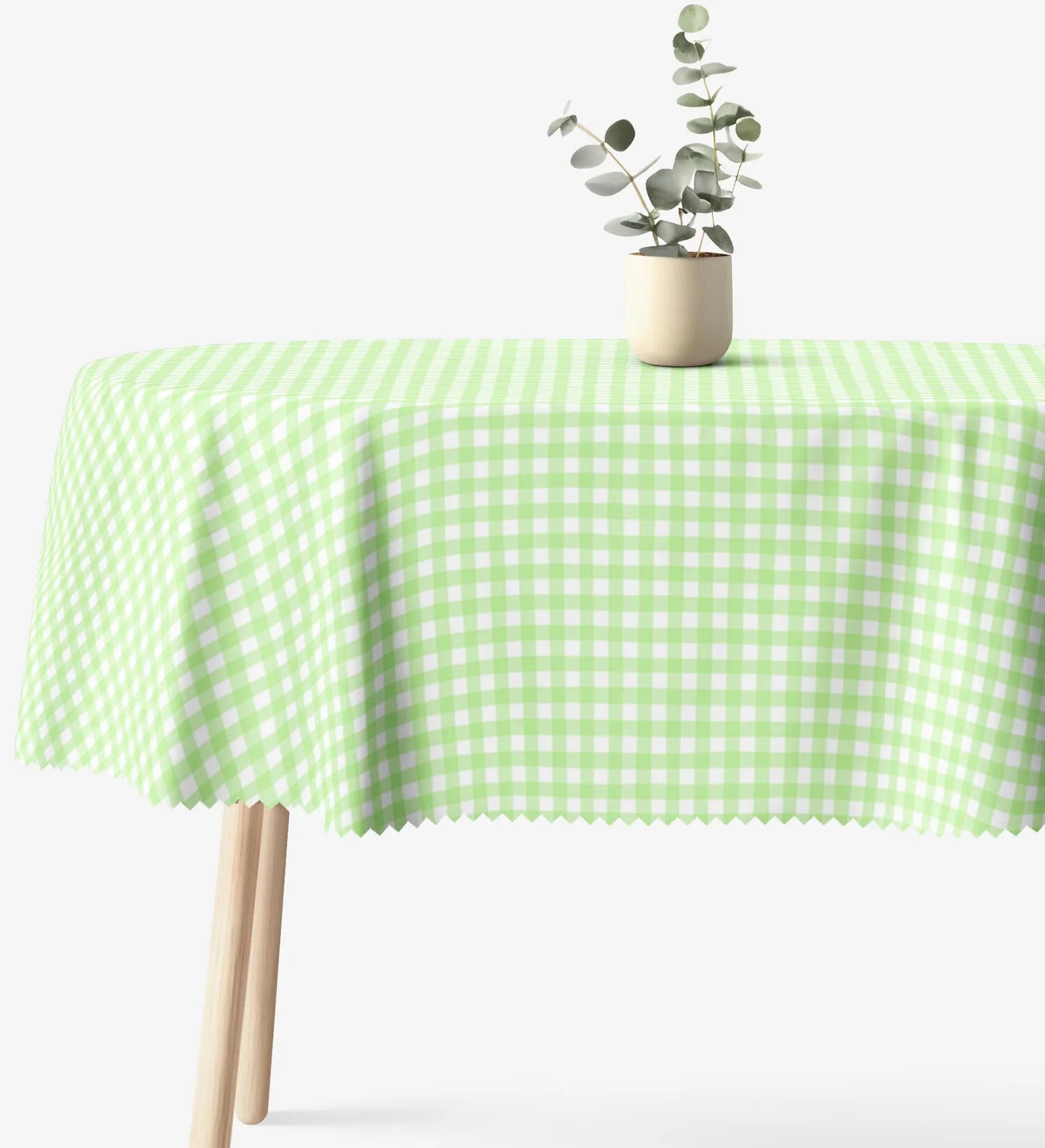 Goldea oválny teflónový obrus - zelené kocky 120 x 160 cm