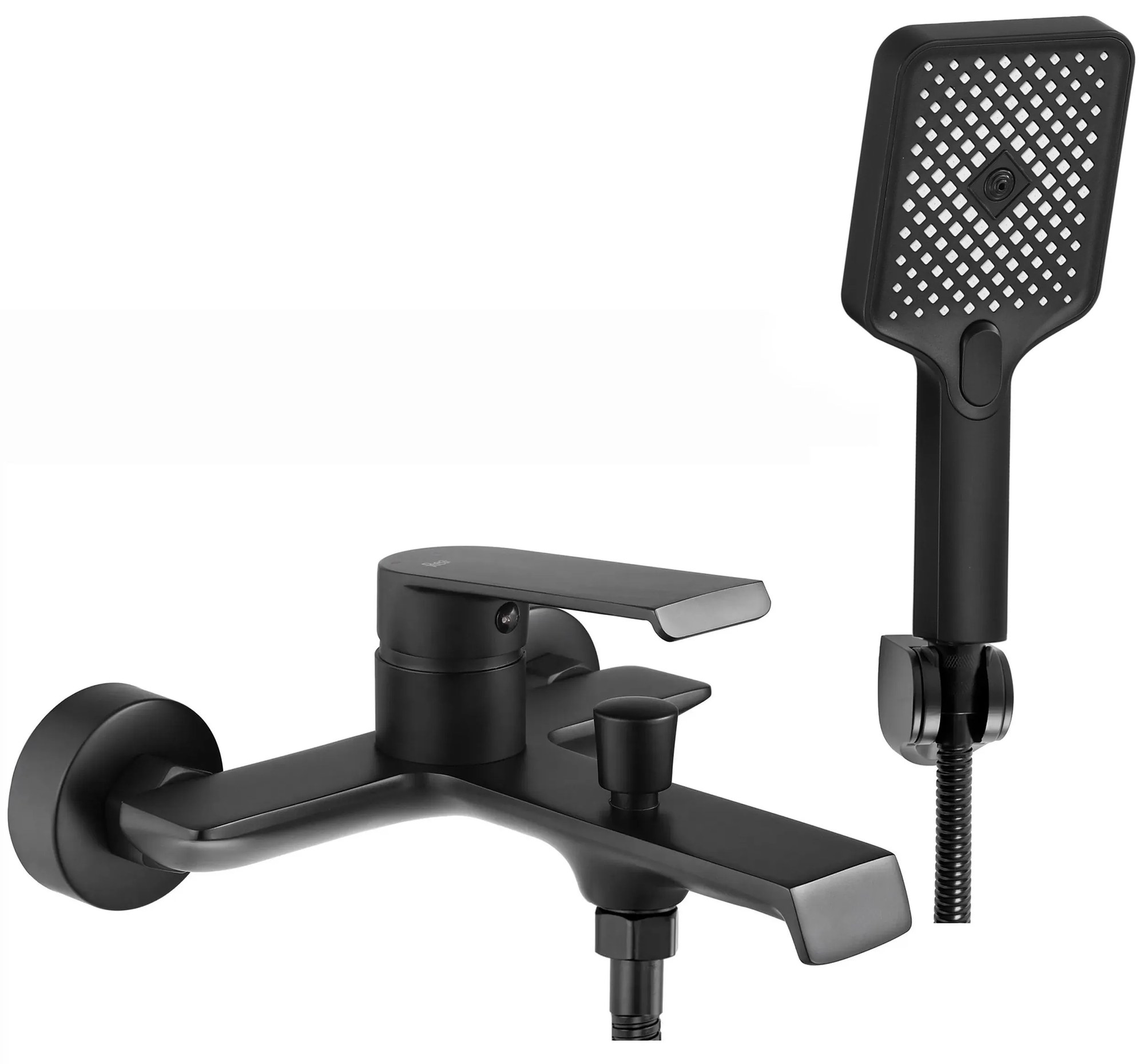 Rea Hass, vaňová batéria s ručnou sprchovou súpravou, čierna matná, REA-B9967