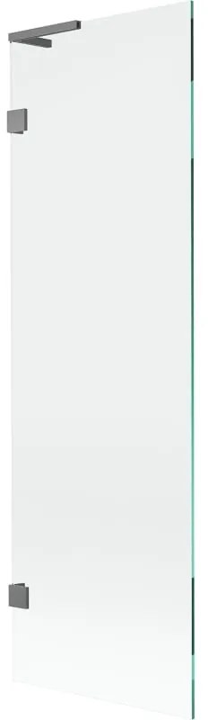 Mexen, Mexen Lunar L 1-krídlová vaňová zástena 60 x 150 cm, transparentná, pištoľový kov - 897L-060-000-95-00