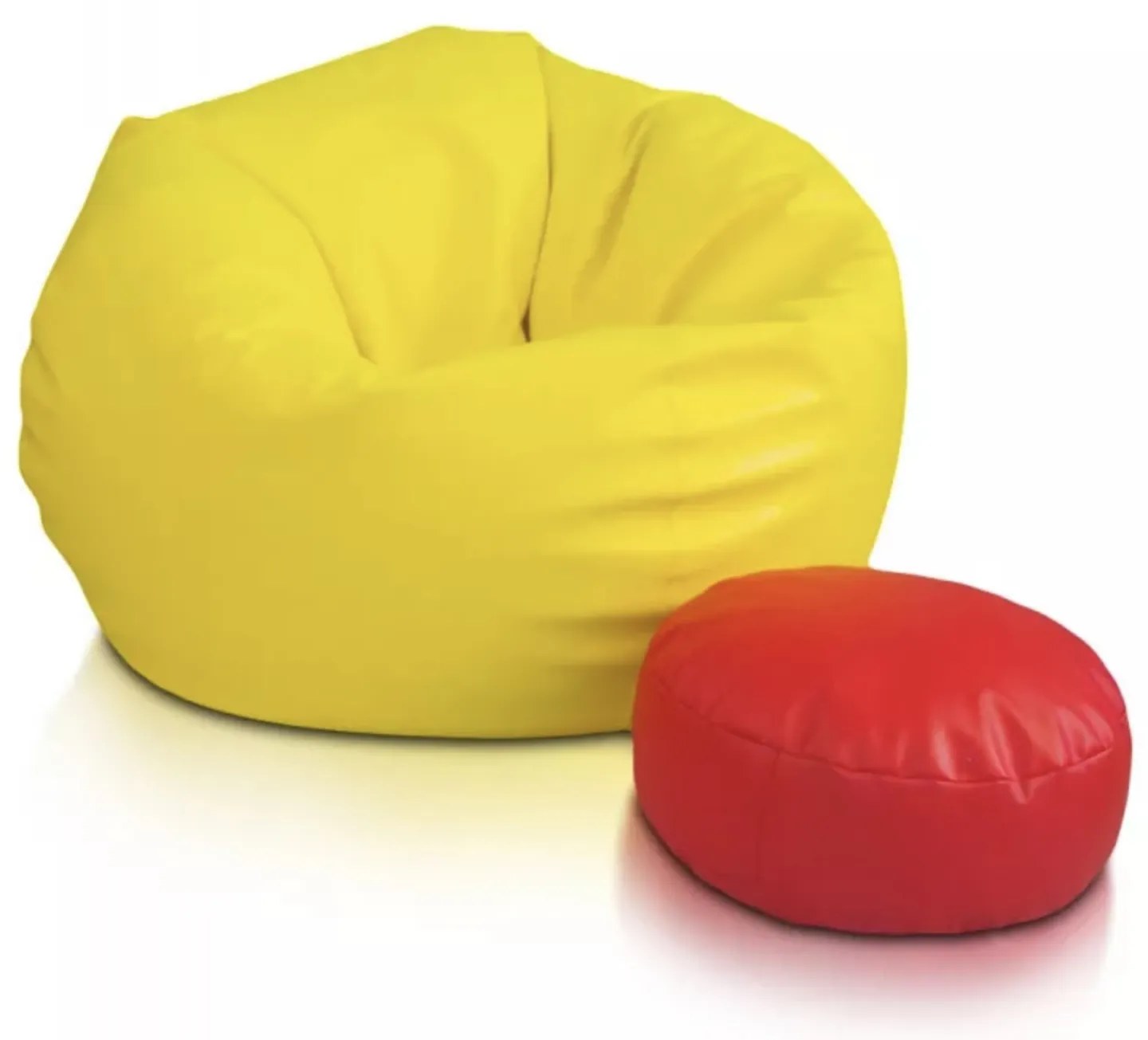 Sedací vak Sakwa L z ekokože – pohodlný, ľahko čistiteľný, elegantný vak pre deti aj dospelých Farba: E18 - Žltý