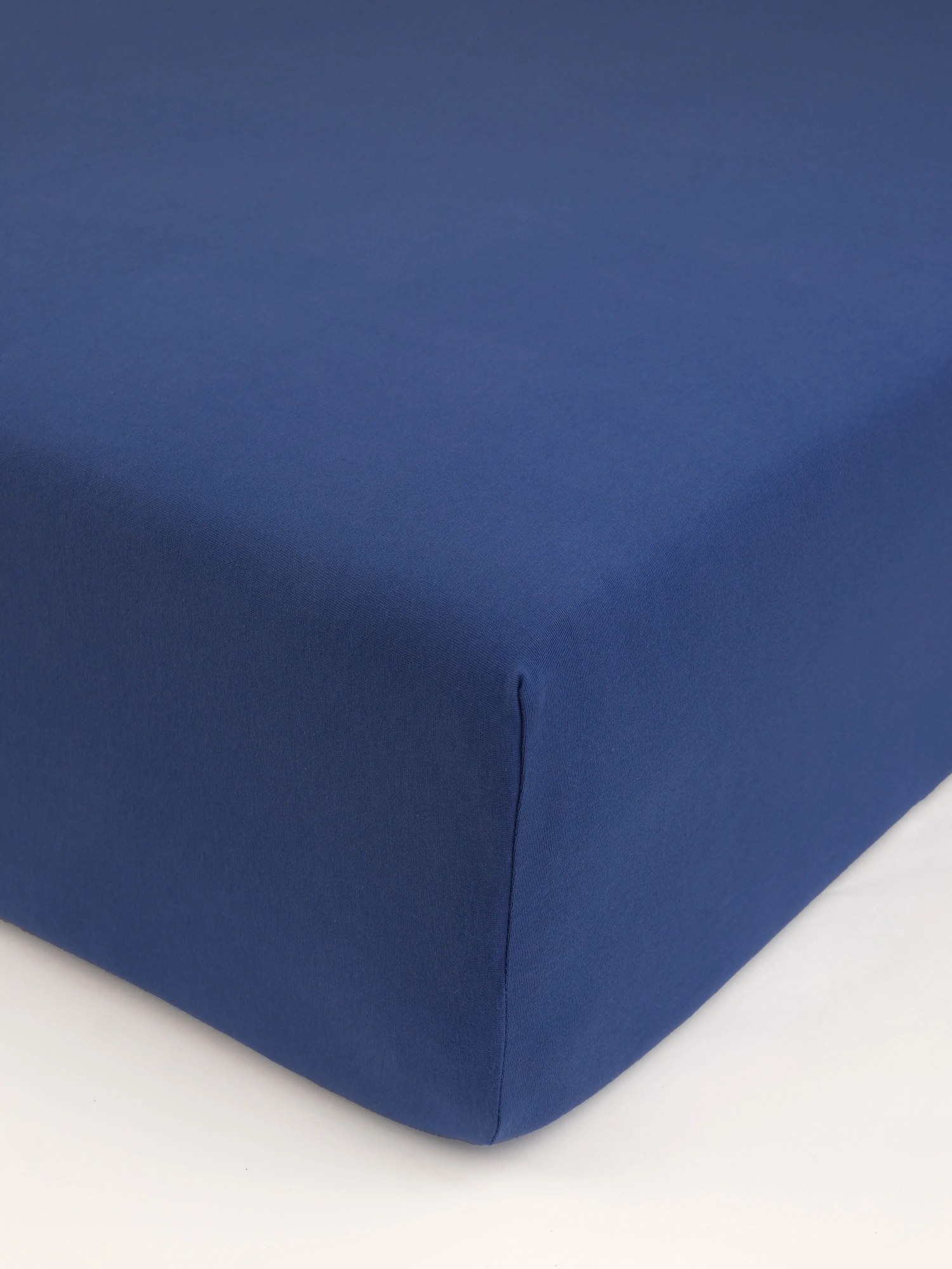 Jersey plachta s elastanom Deluxe 90 × 200 cm – tmavo modrá