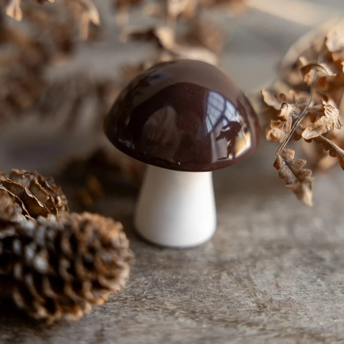 Storefactory Jesenná dekorácia Houba Bovik Brown 5 cm