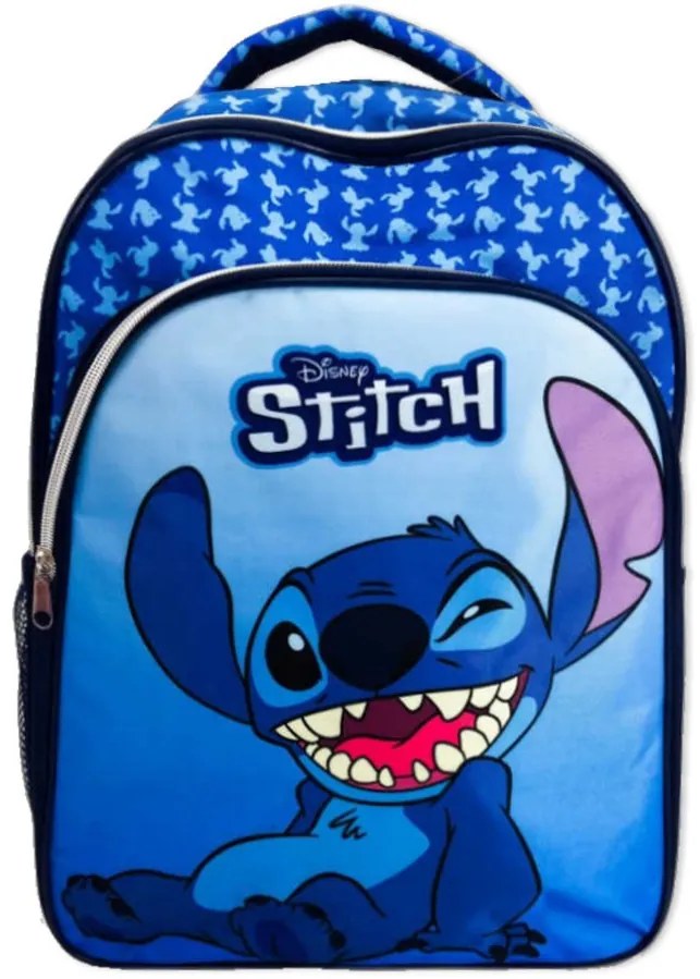 Chlapčenský školský batoh Lilo &amp; Stitch - modrý s motívom mimozemšťana Stitcha - 20L