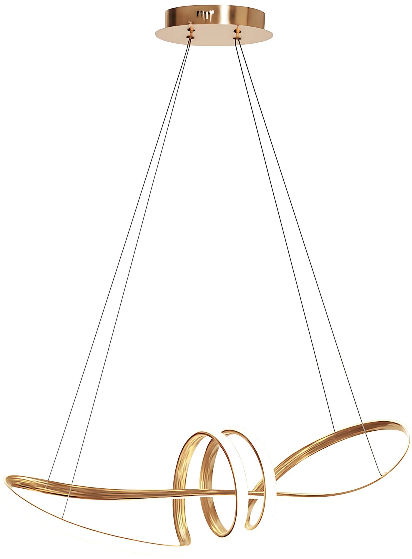 Toolight Toolight, LED závesné osvetlenie 120cm, 48W, 3000K, LHJ036-CP, zlatá, OSW-50016