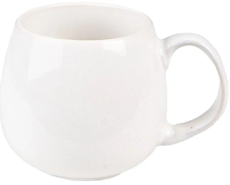 Bielo-béžový hrnček Beillo - 14*10*9 cm / 300 ml