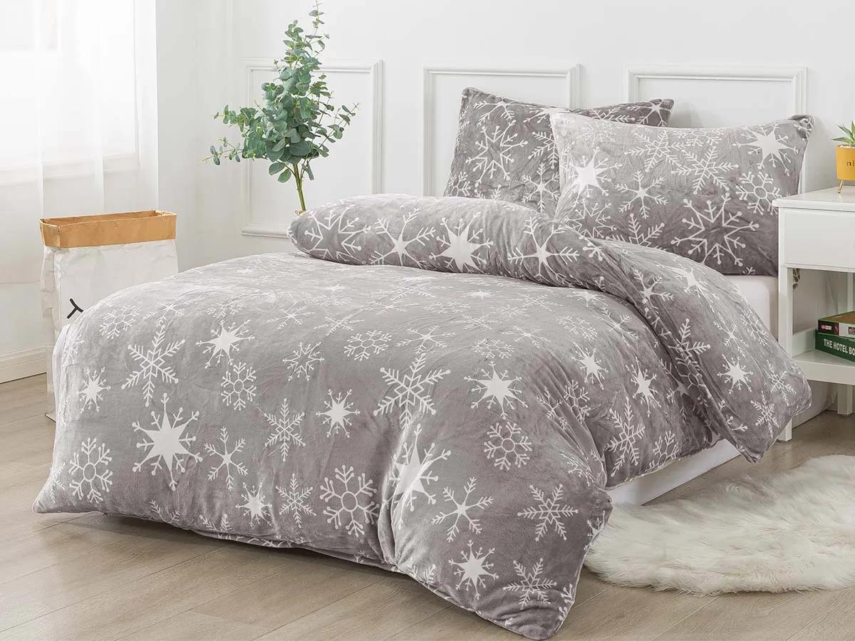 Francúzske mikroplyšové obliečky JON Exclusive - sivé