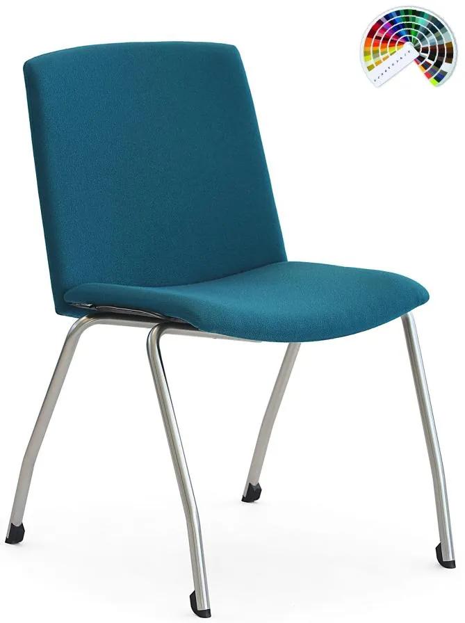 FORMDESIGN Konferenčná stohovateľná stolička CLEVER čalúnenie KOMFORT koženka