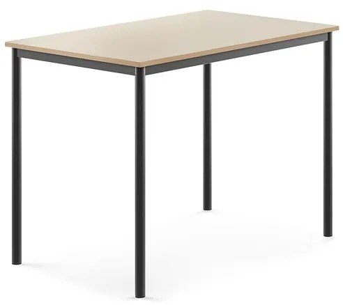 Stôl SONITUS, 1200x800x900 mm, HPL - breza, antracit