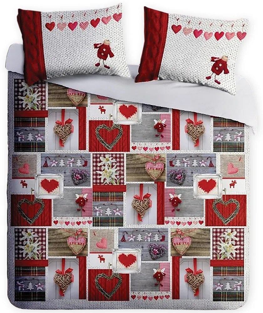 Gipetex Natural Dream 3D talianská obliečka 100% bavlna Patchwork - 220x200 / 2x70x90 cm