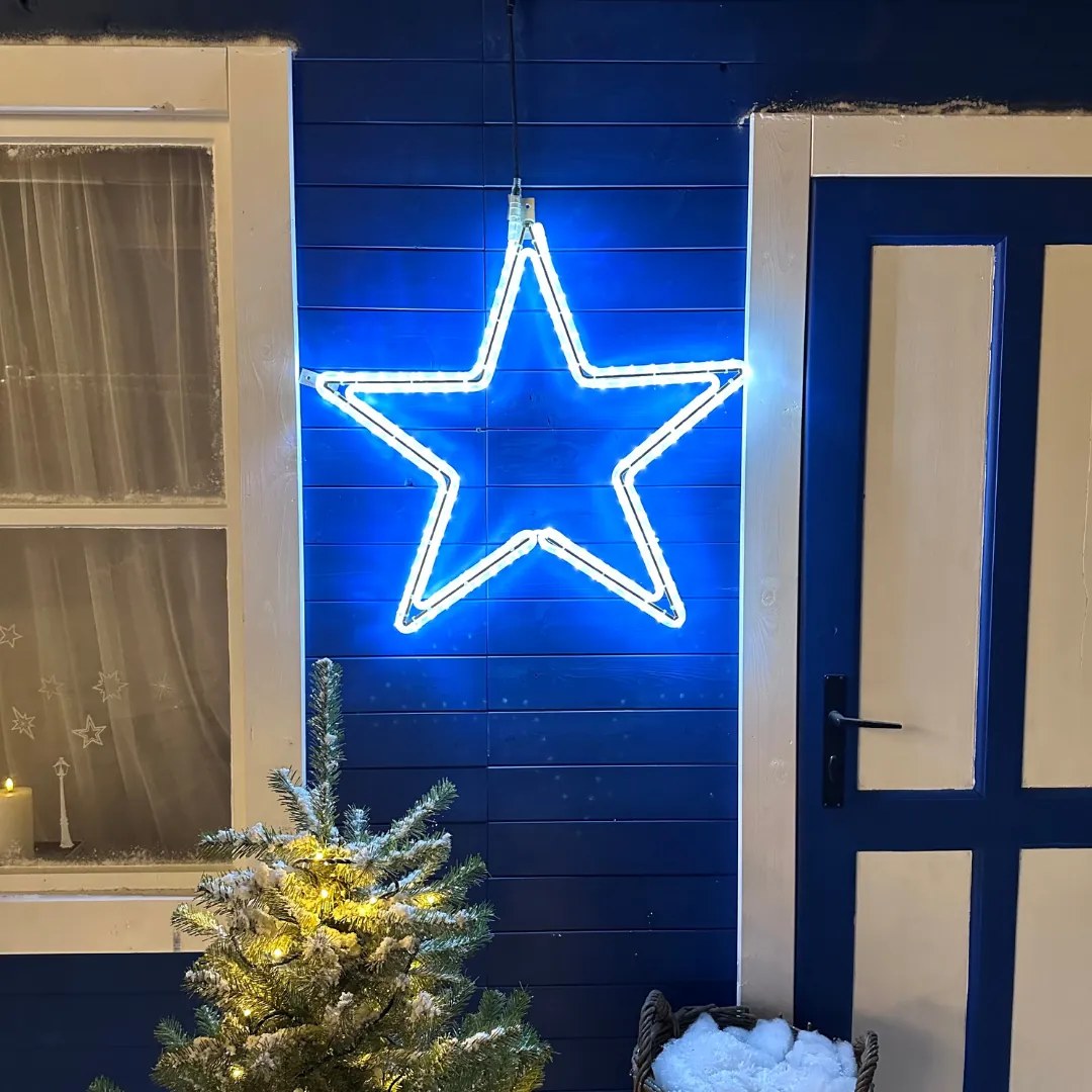 DECOLED LED svetlo hviezda I, závesné, priemer 74 cm, ľadovo biela