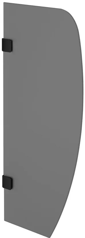 Sapho Sapho, Deliaca stena medzi urinálmi 40x80 cm, dymové sklo, čierna mat, 2502-06M