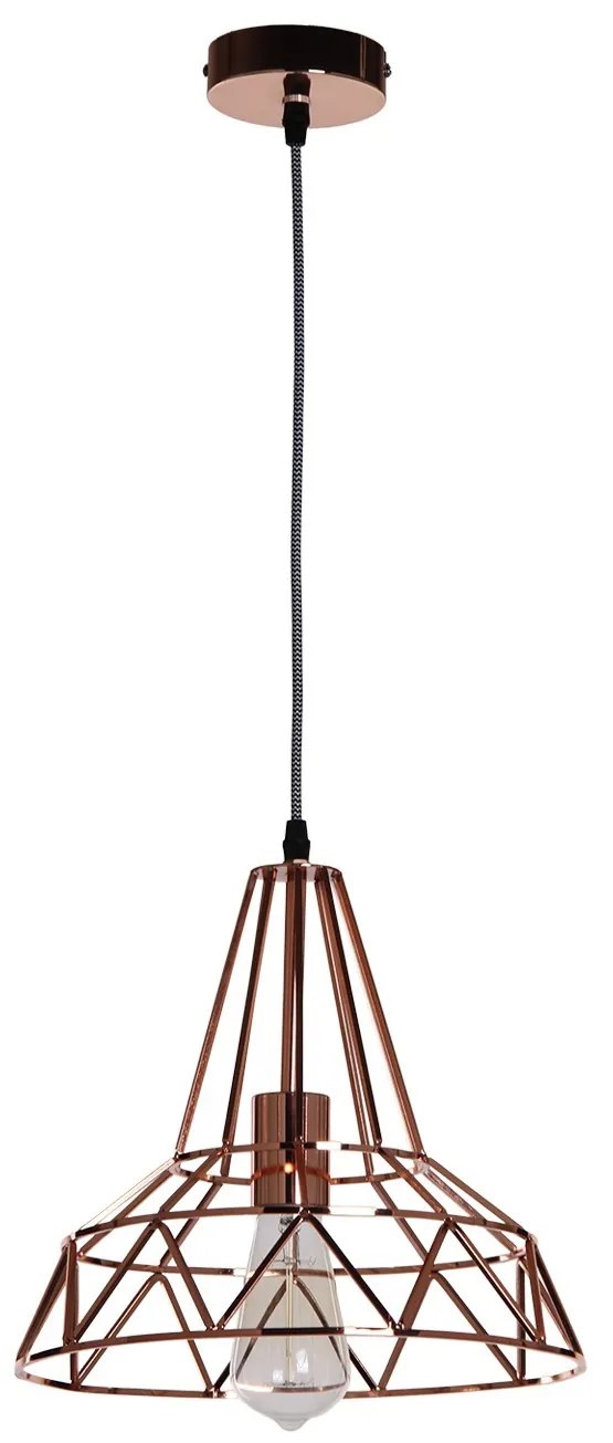 Medené závesné kovové svetlo - Ø 30*30 cm