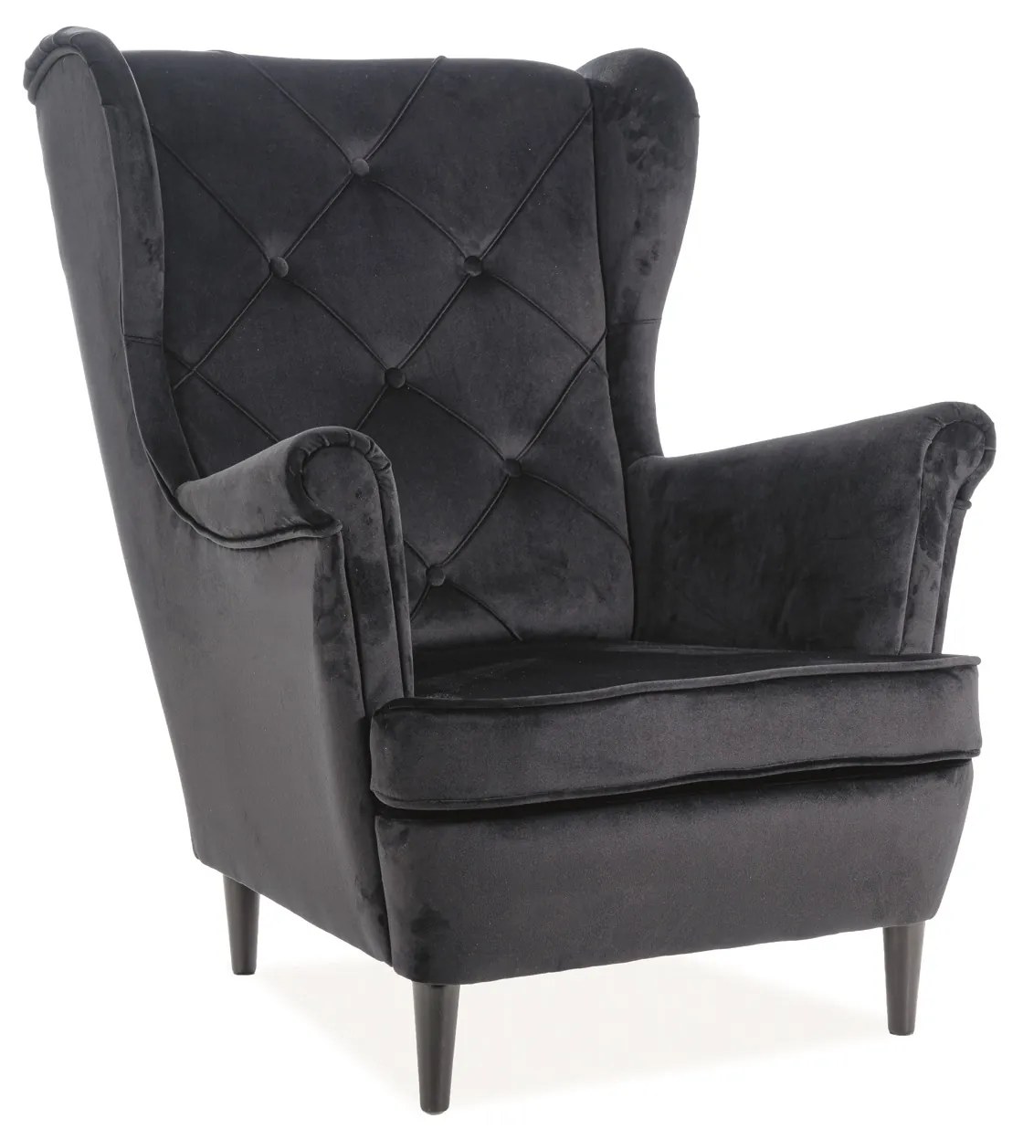 Kreslo Lady Velvet, čierna