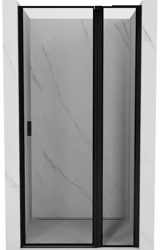 Mexen, Mexen Mist L Otočné pravé sprchové dvere 90 cm, čierny rám - 8A4L-090-000-70-70-P