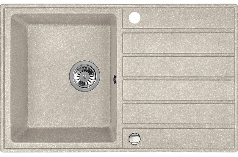 Laveo Margarita, 1-komorový granitový drez 790x490x230 mm, béžová, LAV-SBM_411T