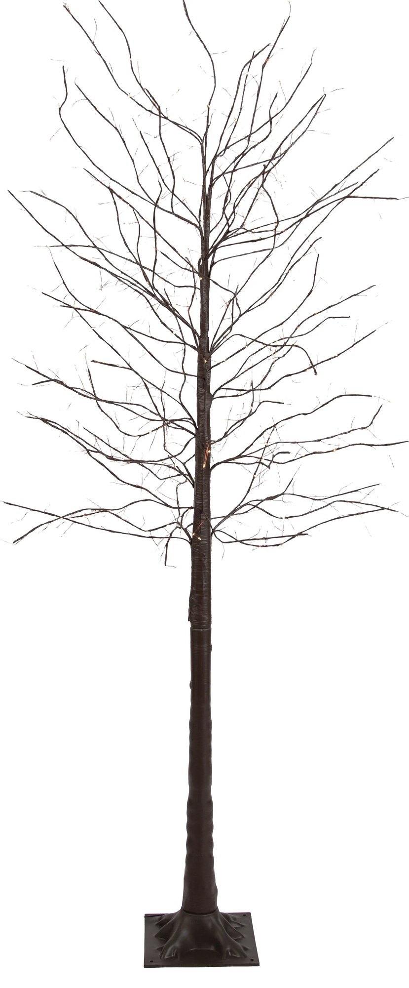 Vianočná stojaca lampa hnedý strom 180 cm vrátane LED s časovačom IP44 - Ki