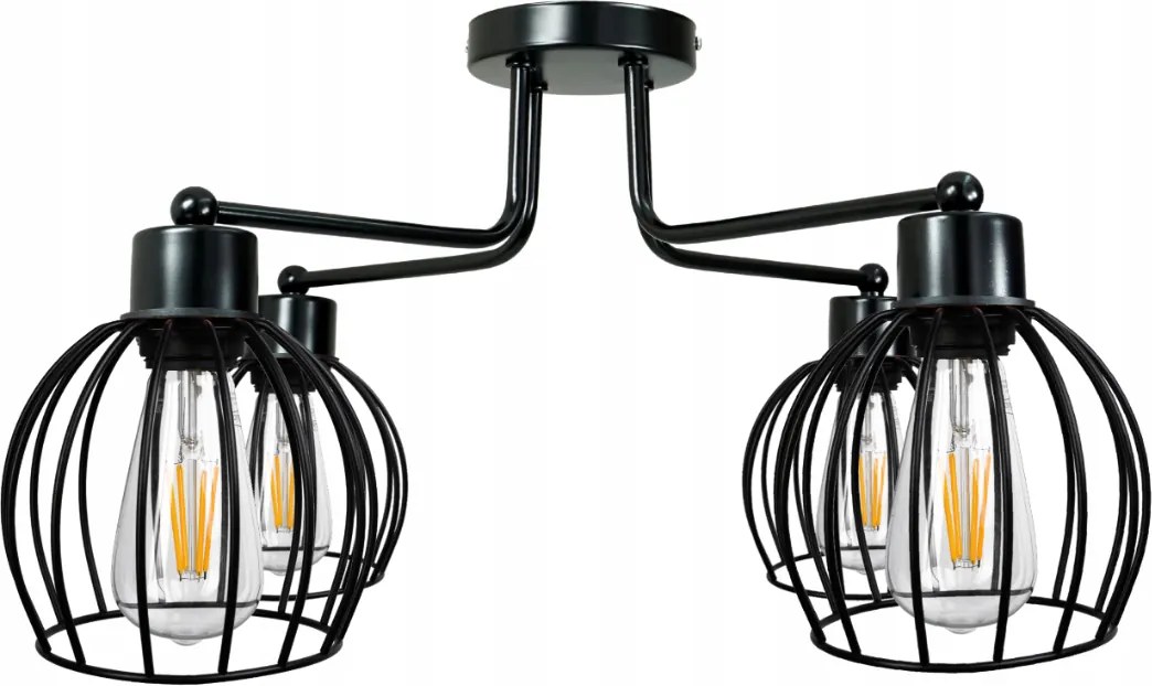 BERGE Závesné svietidlo DRON 4xE27 - DRÔTENÉ