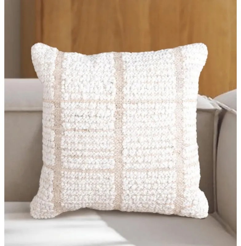 Vankúš KLIPAN 45x45 cm z pravej vlny a juty