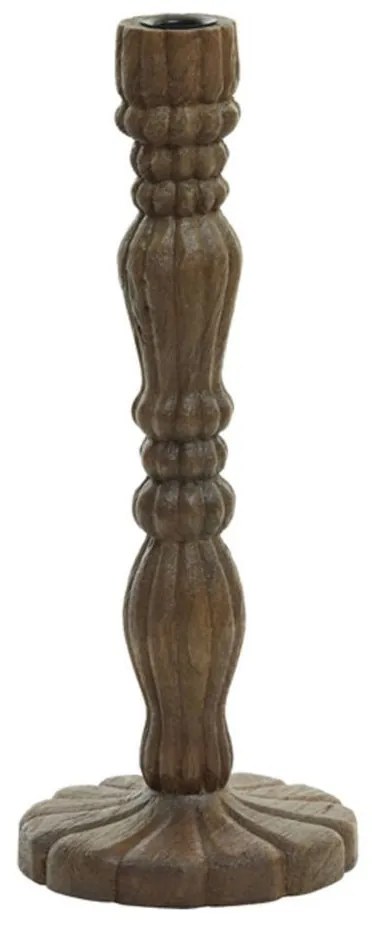 Drevený svietnik na úzku sviečku Jeraldo - Ø 15*38 cm