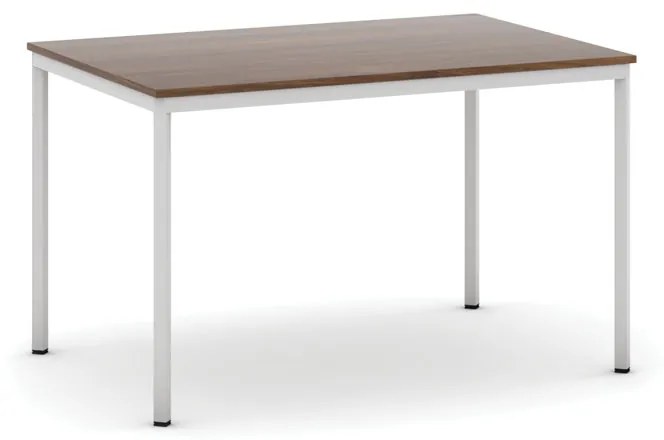 Jedálenský stôl, 1200 x 800 mm, sivá podnož, orech