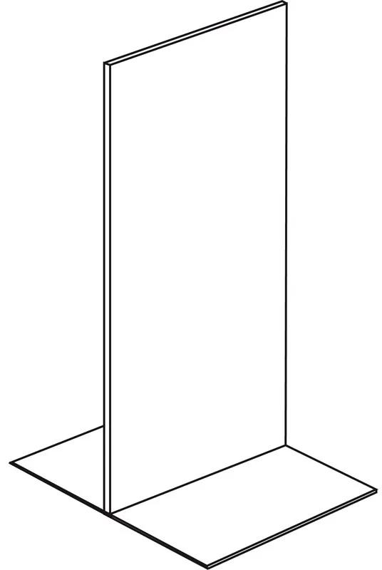 Predajný regál obojstranný, plné steny, 1900 x 1000 x 900 mm, základná, biela