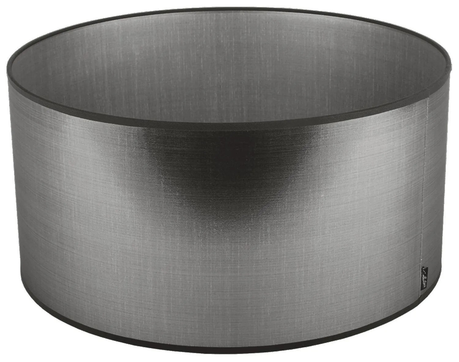 Strieborno-čierne tienidlo Azzuro drum - Ø50cm*25/ E27 Strieborno-čierne tienidlo Azzuro drum - Ø50cm*25/ E27