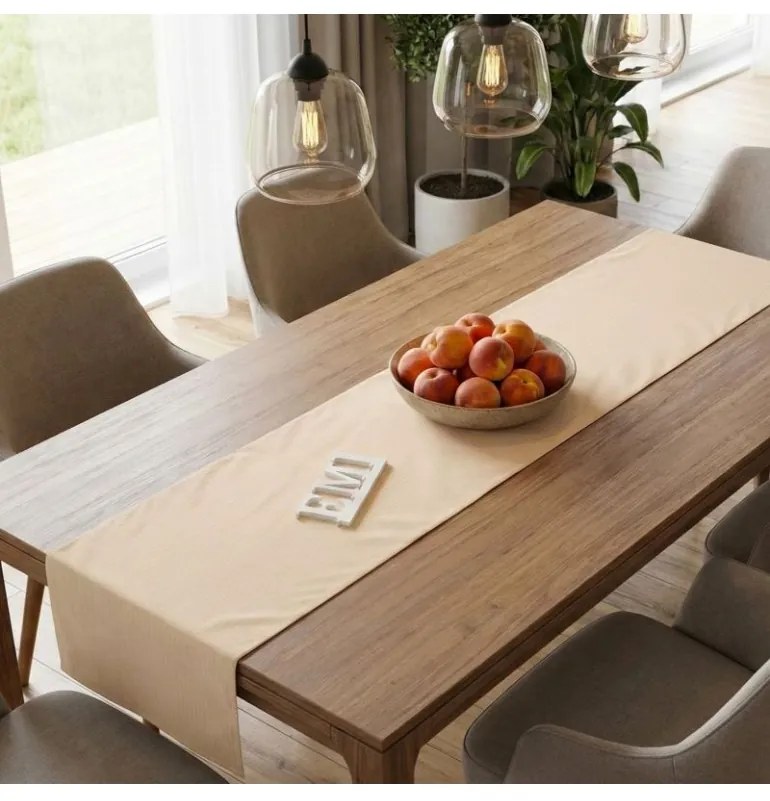 Behúň na stôl marhuľový 160x36 cm EMI