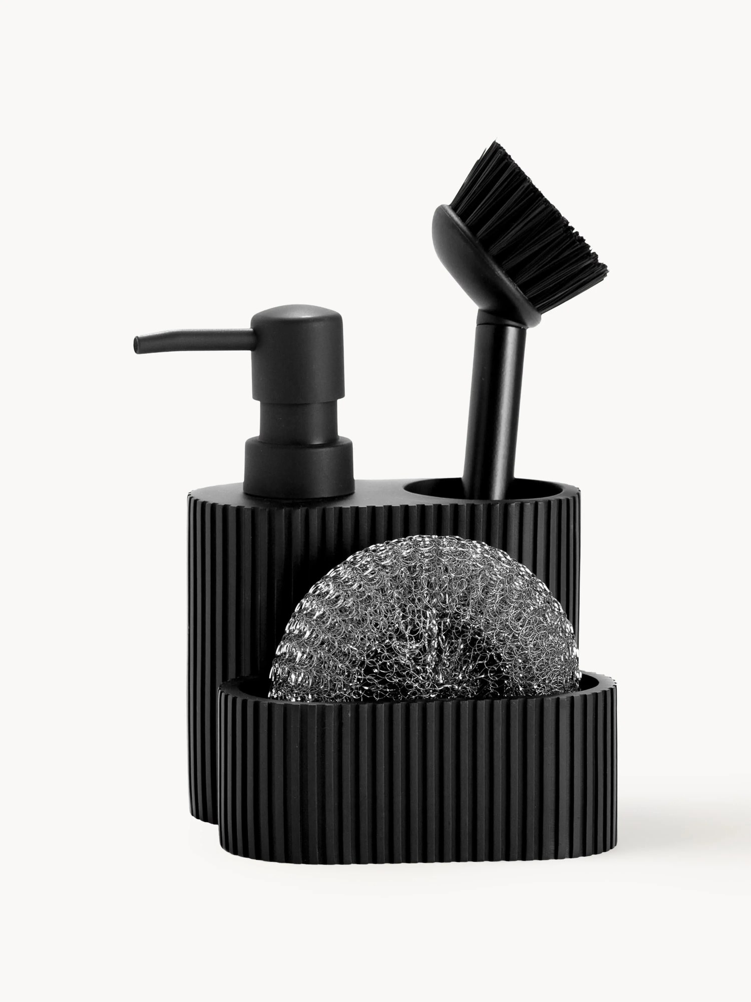 Súprava dávkovača na mydlo so špongiou Poly, 3 ks