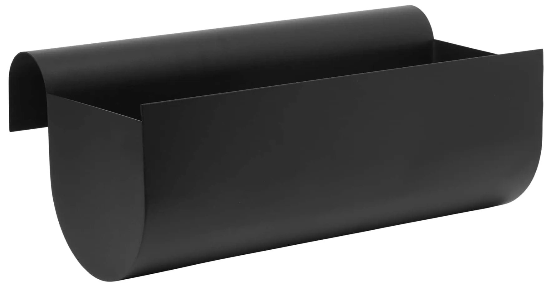 Ferm Living Závesný kvetináč na balkón Uma Black Medium