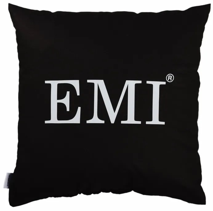 Vankúš 40x40 s potlačou čierny EMI