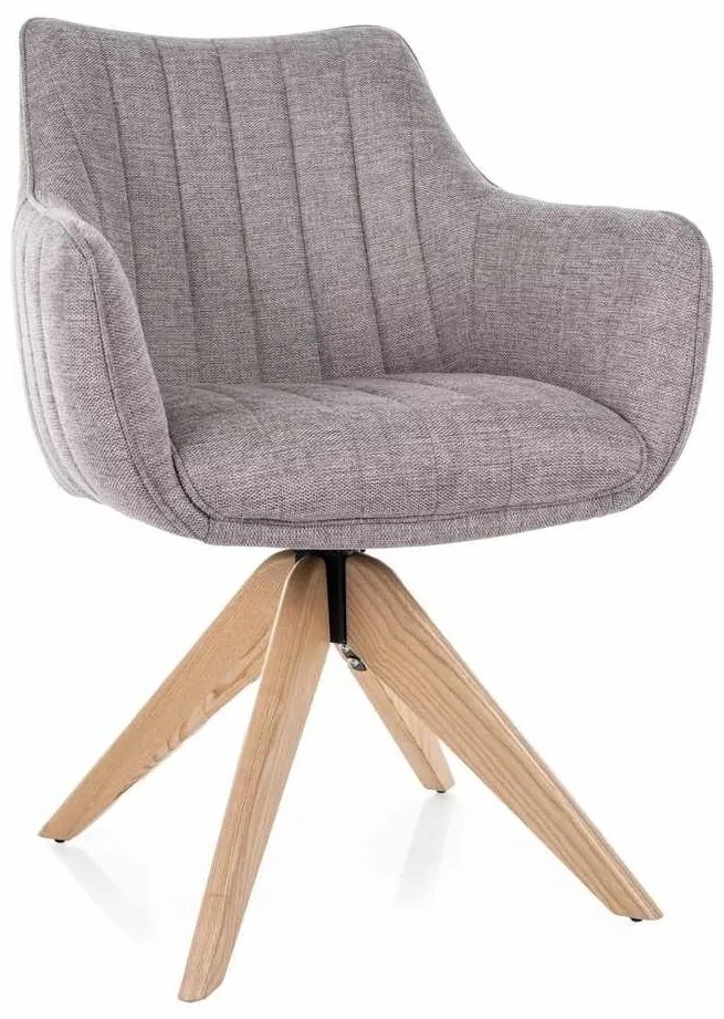 Jedálenská stolička Azalia D II, sivá / dub