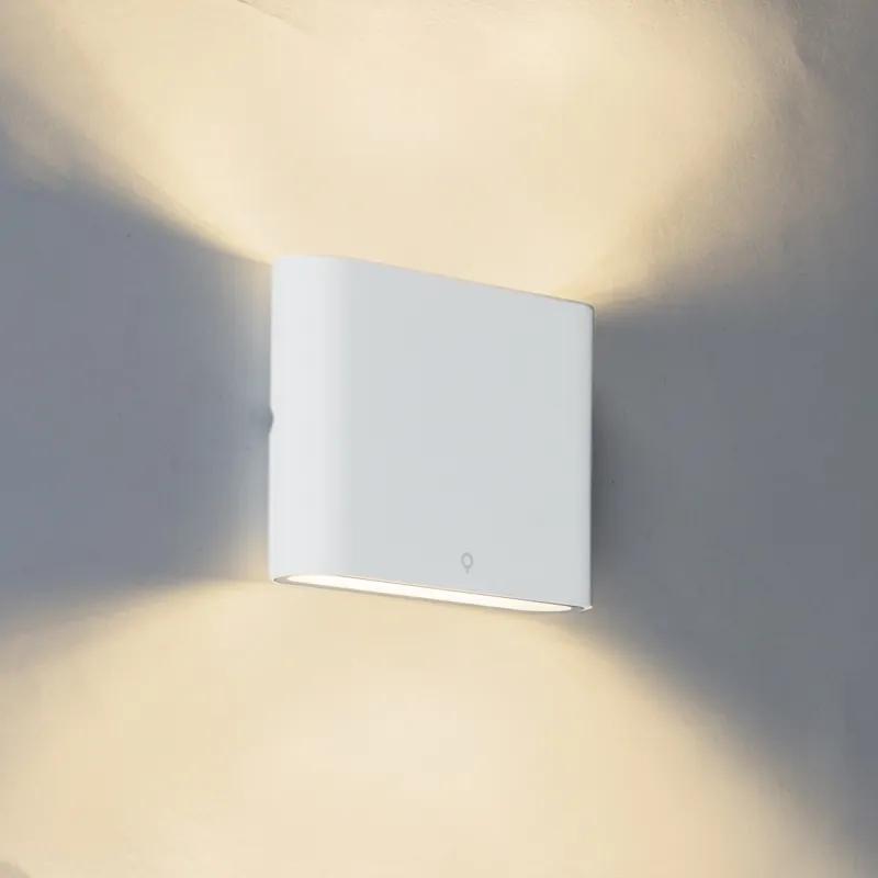 Moderná vonkajšia nástenná lampa biela 11,5 cm vrátane LED - Batt