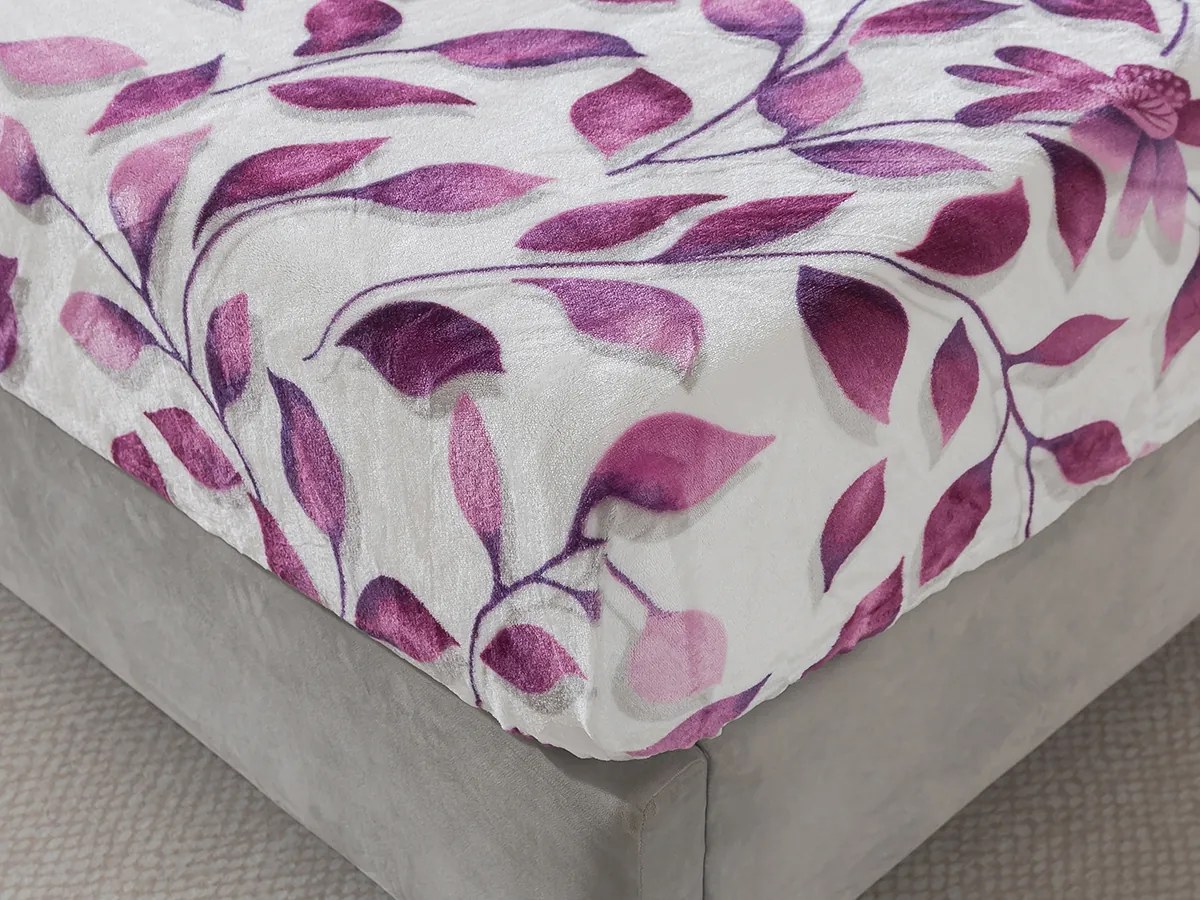 XPOSE® Mikroplyšová plachta IVANKA Exclusive - fialová 90x200 cm