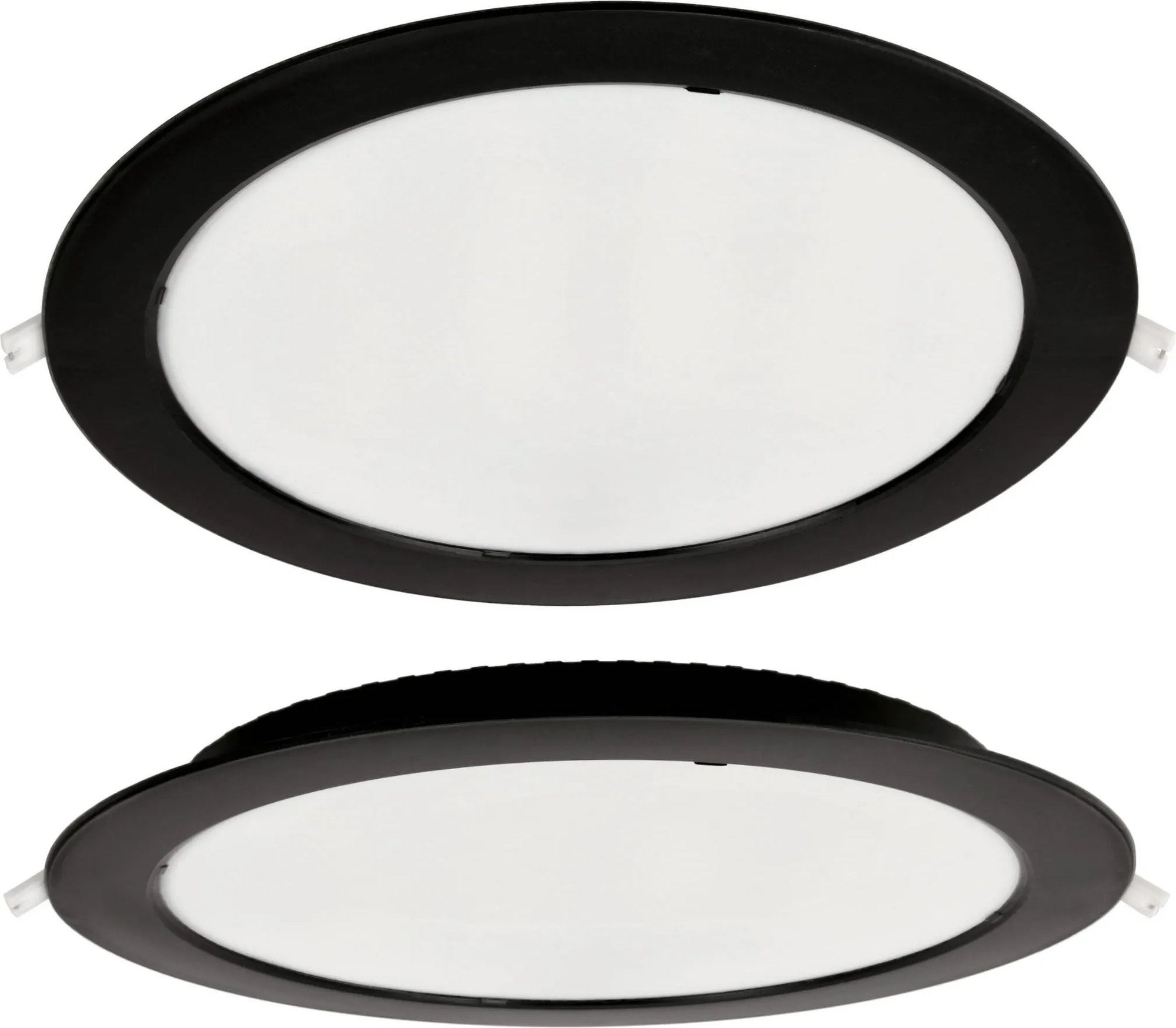 BERGE Okrúhly LED panel zapustený - čierny - 24W - PC - neutrálna biela