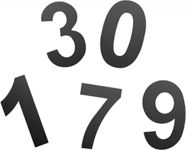 Domová číslica COBRA 150 mm (ČIERNA), 1, COBRA ČIERNA