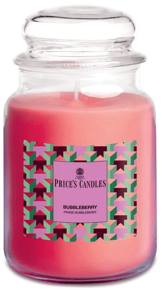 Price´s Price's MAXI vonná svíčka ve skle Bubbleberry - hoření 130h