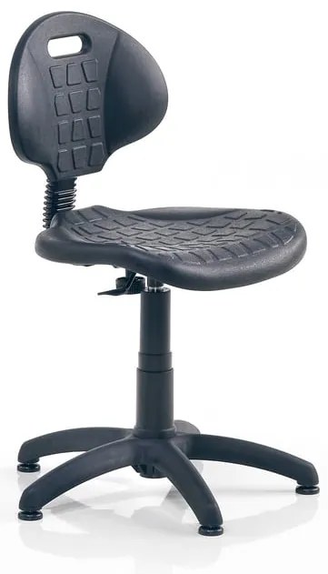 Priemyselná stolička KILDA, Š 470 x H 135 V 520 - 540 mm ,čierna